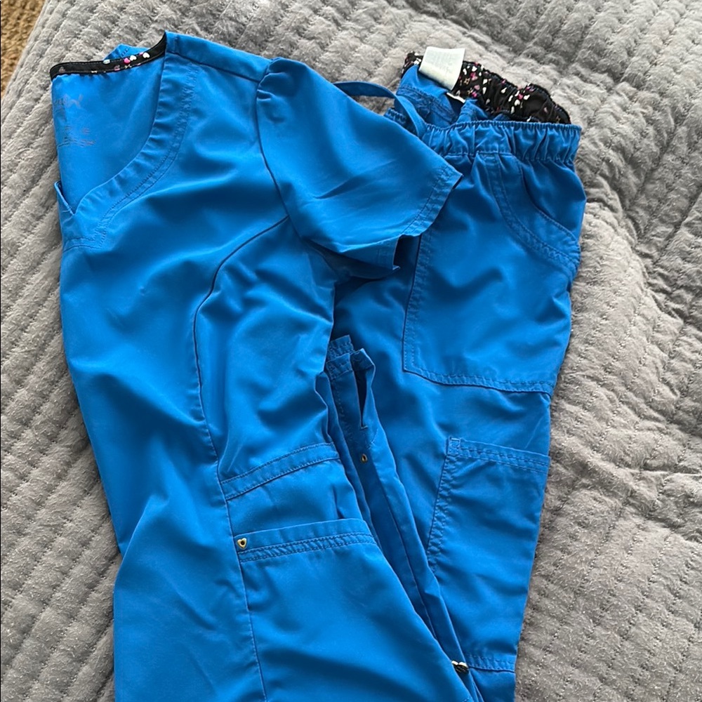 Heartsoul Royal Blue Scrub Set XS